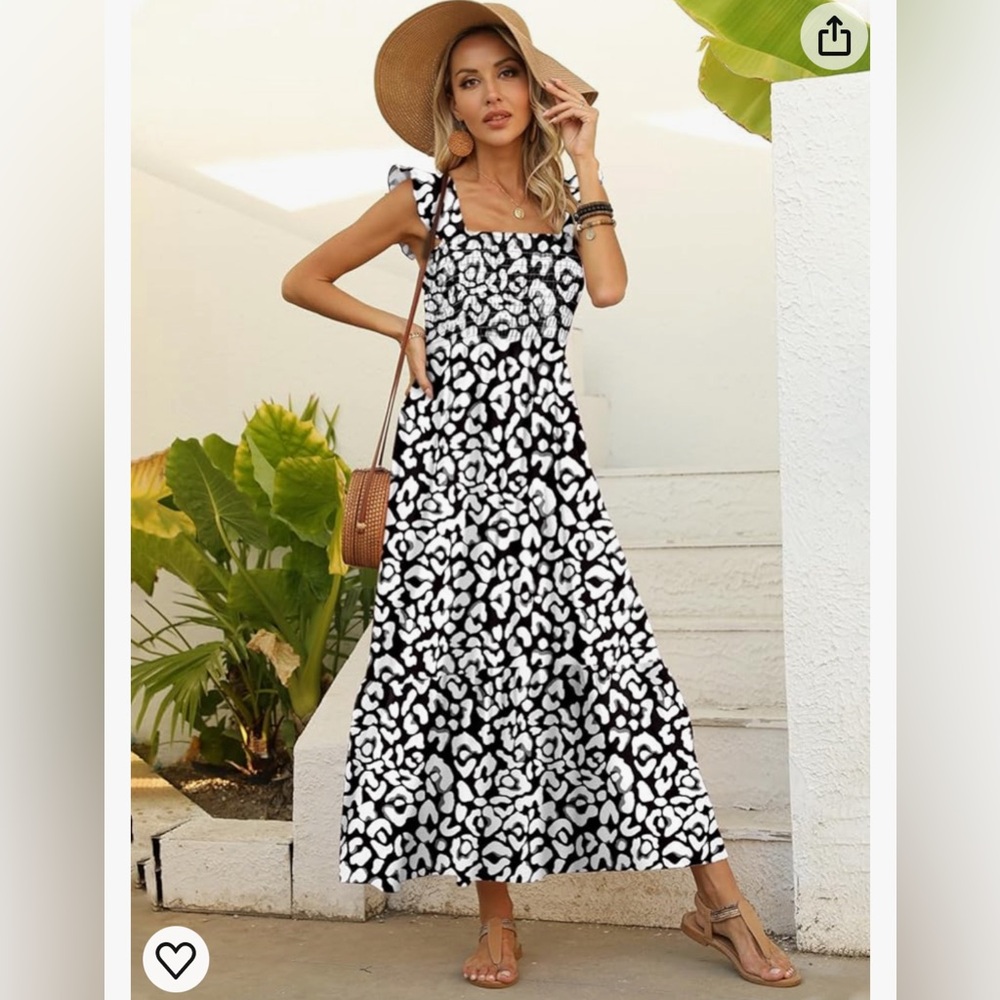 NWT Nap Dress: Square neck ruffle sleeve tiered maxi dress